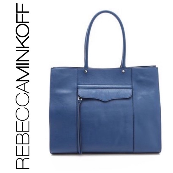 Rebecca Minkoff Handbags - 🔵Rebecca Minkoff Midnight Blue Leather Shoulder Tote Hand-Bag Purse